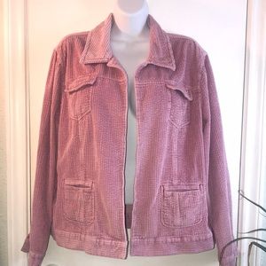 J Jill Pink Corduroy Jacket Shacket Size Large